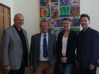 Gruppenbild: Josef Köster, Burkhard Mast-Weisz, Monika Plauschinatis und Torsten Helbig